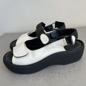 WOLKY Women's Jewel Slingback Leather Sandal Chunky Platform Comfort 37 - US 6.5